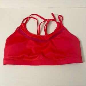 Victoria’s Secret Sport Red Strappy Mesh V-Neck Sports Bra Size Medium